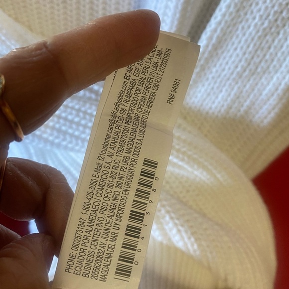 White Distressed Women's Sweater - Picture 8 of 8